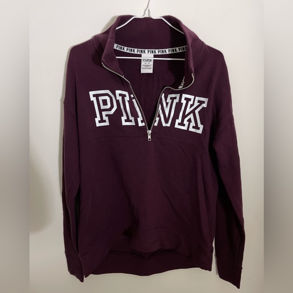Victoria Secret’s PINK Maroon Quarter zip - Picture 1 of 5